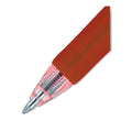 uniball Signo Gel Pen, Retractable, Medium 0.7 mm, Red Ink, Red/Metallic Accents Barrel, Dozen