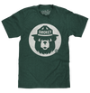Smokey Bear Shirt Retro Mascot T-Shirt - Forest Green