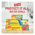 Glad ClingWrap Plastic Wrap, 200 Square Foot Roll, Clear, 12 Rolls/Carton
