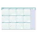 House of Doolittle Express Track Recycled Reversible/Erasable Yearly Wall Calendar, 24 x 37, White/Teal Sheets, 12-Month (Jan to Dec): 2023