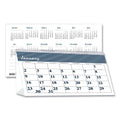 House of Doolittle Bar Harbor Recycled Desk Tent Monthly Calendar, Bar Harbor Artwork, 7 x 4.25, White/Blue/Gray Sheets, 2023