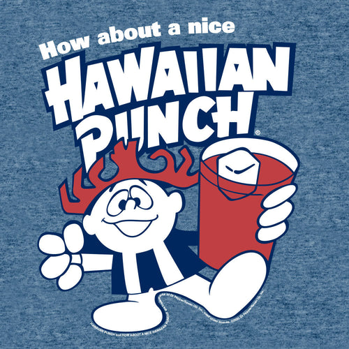 How About a Nice Hawaiian Punch Retro Punchy T-Shirt - Cabo Blue by Tee Luv