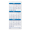 House of Doolittle Recycled Three-Month Format Wall Calendar, Vertical Orientation, 8 x 17, White Sheets, 14-Month (June to July): 2022 to 2023