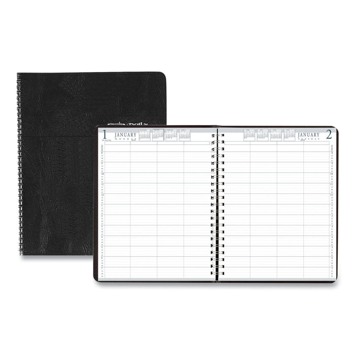 House of Doolittle Four-Person Group Practice Daily Appointment Book, 11 x 8.5, Black Cover, 12-Month (Jan to Dec): 2023