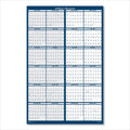 House of Doolittle Reversible/Erasable 2 Year Wall Calendar, 24 x 37, Light Blue/Blue/White Sheets, 24-Month (Jan to Dec): 2023 to 2024