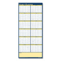 House of Doolittle Recycled Reversible Yearly Wall Planner, 60 x 26, White/Blue/Yellow Sheets, 12-Month (Jan to Dec): 2023