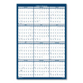 House of Doolittle Recycled Poster Style Reversible/Erasable Yearly Wall Calendar, 32 x 48, White/Blue/Gray Sheets, 12-Month (Jan to Dec): 2023