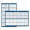 House of Doolittle Reversible/Erasable 2 Year Wall Calendar, 24 x 37, Light Blue/Blue/White Sheets, 24-Month (Jan to Dec): 2023 to 2024