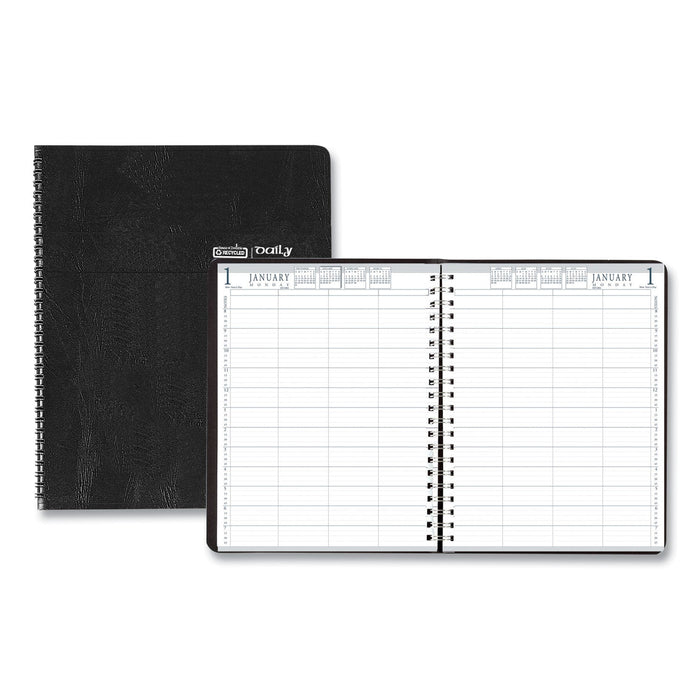 House of Doolittle Eight-Person Group Practice Daily Appointment Book, 11 x 8.5, Black Cover, 12-Month (Jan to Dec): 2023