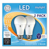 GE 100W LED Bulbs, 15 W, A19, Daylight, 2/Pack