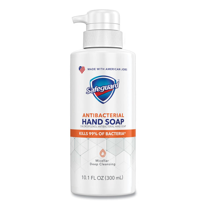 Safeguard Antibacterial Liquid Hand Soap, Fresh Clean Scent, 10.1 oz Pump Bottle, 4/Carton