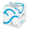 Papernet Heavenly Soft Facial Tissue, 2-Ply, White, 90/Cube Box, 36 Boxes/Carton