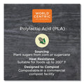 World Centric PLA Lids for Hot Cups, Fits 8 oz Cups, White, 1,000/Carton