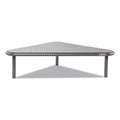 Allsop Metal Art Corner Stand, 20" x 11.5" x 5", Pewter, Supports 40 lbs