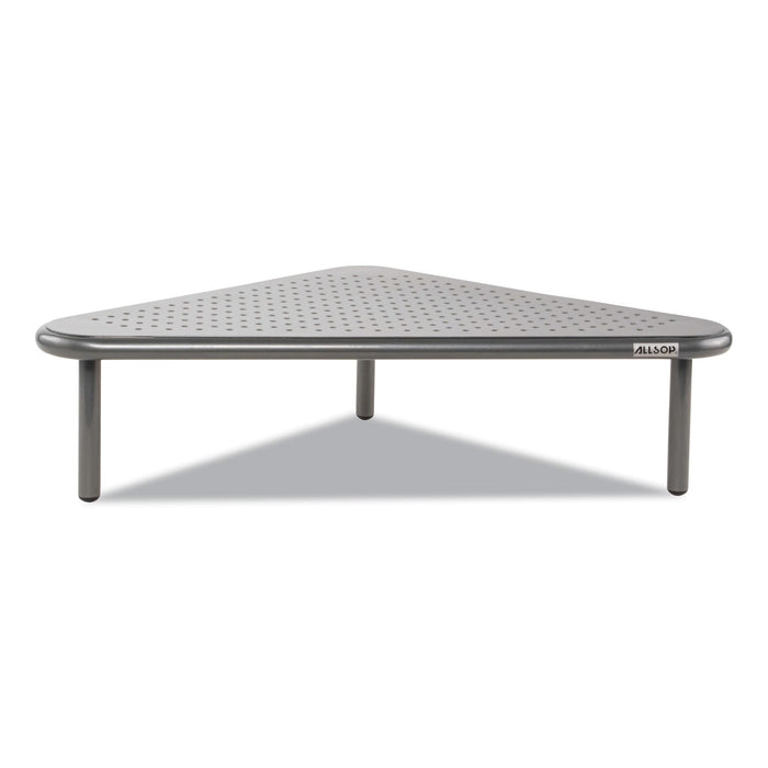 Allsop Metal Art Corner Stand, 20" x 11.5" x 5", Pewter, Supports 40 lbs