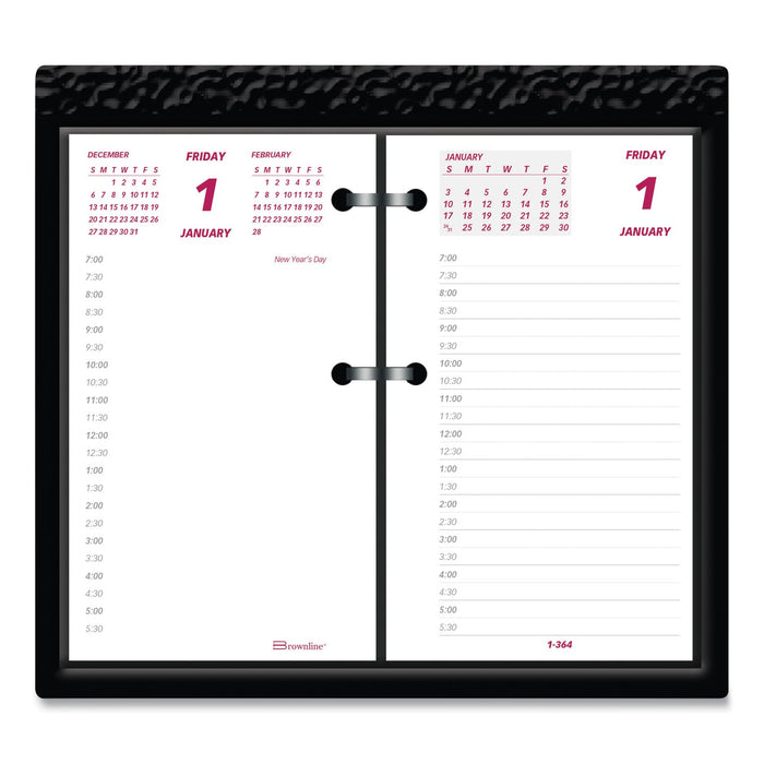 Brownline Daily Calendar Pad Refill, 6 x 3.5, White/Burgundy/Gray Sheets, 2023