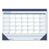 House of Doolittle Recycled Contempo Desk Pad Calendar, 18.5 x 13, White/Blue Sheets, Black Binding, Black Corners, 12-Month (Jan to Dec): 2023