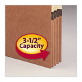 Smead Redrope Drop-Front End Tab File Pockets, 3.5" Expansion, Letter Size, Redrope, 10/Box