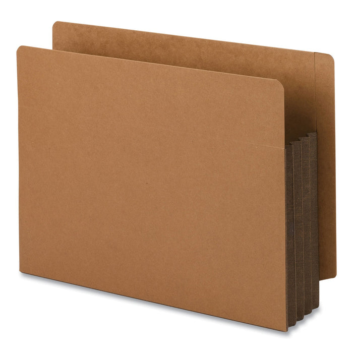 Smead Redrope Drop-Front End Tab File Pockets, Fully Lined 6.5" High Gussets, 3.5" Expansion, Letter Size, Redrope/Brown, 10/Box