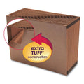 Smead TUFF Expanding Open-Top Stadium File, 21 Sections, 1/21-Cut Tabs, Letter Size, Redrope