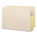 Smead Manila End Tab File Pockets with Tyvek-Lined Gussets, 3.5" Expansion, Legal Size, Manila, 10/Box