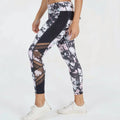 Ideology Printed Mesh-Trimmed Ankle Leggings, Size XL by Vanessa Jane