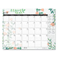 House of Doolittle Recycled Desk Pad Calendar, Wild Flowers Artwork, 18.5 x 13, White Sheets, Black Binding/Corners,12-Month (Jan-Dec): 2023