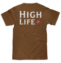 Miller High Life Front and Back Logo T-Shirt - Brown Sugar by Tee Luv