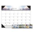 House of Doolittle Recycled Full-Color Monthly Desk Pad Calendar, Nature Photography, 22 x 17, Black Binding/Corners,12-Month (Jan to Dec): 2023