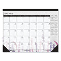 House of Doolittle Recycled Desk Pad Calendar, Wild Flowers Artwork, 18.5 x 13, White Sheets, Black Binding/Corners,12-Month (Jan-Dec): 2023