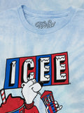 ICEE Polar Bear Tie Dye T-Shirt - Blue and Purple Tie Dye by Tee Luv
