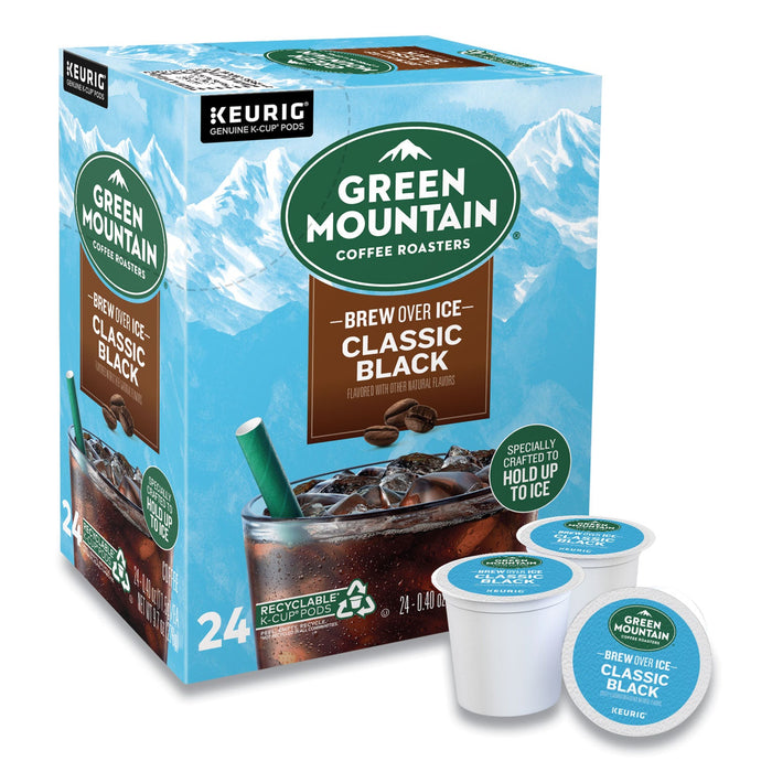 Green Mountain Coffee Classic Black Brew Over Ice Coffee K-Cups, 24/Box