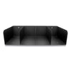 CONTROLTEK Trays, 4 Compartments, 16 x 8 x 4, Heavy Gauge Steel, Black