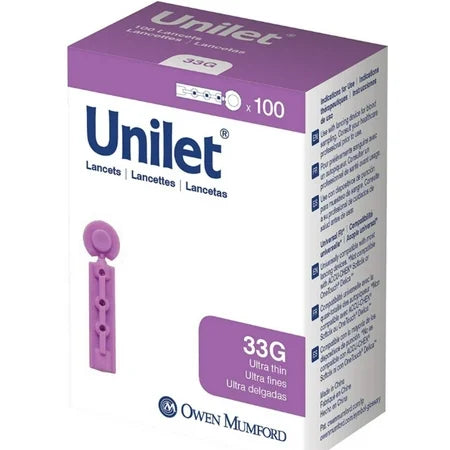 Lancet, Unilet Micro Thin 33G Lancets Single-Use Sterile, 100 Each by Pasteur Pharmacy