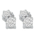 14K White Gold 1/2 cttw Round Cut Diamond Earrings (H-I, SI2-I1) by Bids.com