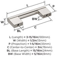 Amerock Versa 3in (76mm) Satin Nickel Cabinet Pull BP55530G10 by Deal US
