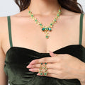 Xintorch Halloween Ivy Rave Leg Wraps Necklace Earrings Hairband Set Green by Deal US
