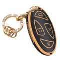 TAPAYICA Hyundai Key Fob Cover 7Buttons Black-Gold for Ioniq 6 Grandeur GN7 KONA by Deal US