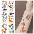 SBOBUY Dinosaur Temporary Tattoos 10 Sheets Blue Cartoon Kids Party Favors by Deal US