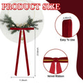 Dcocdeely 12 Pcs Velvet Christmas Bows 24x12in Wine Red Rustic Decor by Deal US