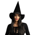 Spooktacular Creations Halloween Black Witch Hat Soft Satin Costume Accessory by Deal US