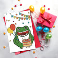 GYYsweetus Frog Happy Birthday Card Cute Cartoon Animal Gift Idea by Deal US
