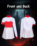 ACLGCSU Girls Zombie Cheerleader Costume 3PCS White Skirt Size 5-6 Years by Deal US