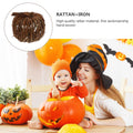 VOSAREA Wicker Rattan Pumpkin Ornament Rustic Brown 15CM Halloween Thanksgiving by Deal US