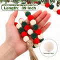 Canlierr Velvet Christmas Bead Garland 39in Neutral Flock Beads Tassels by Deal US