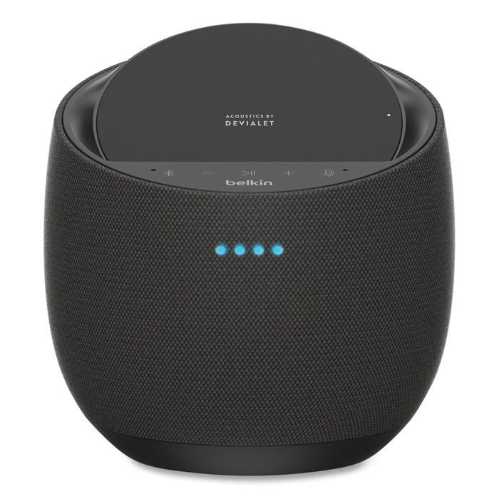 Belkin SoundForm Elite Hi-Fi Smart Speaker Plus Wireless Charger, Black