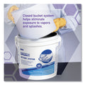 WypAll WetTask Customizable Wet Wiping System Bucket, White/Blue, 4/Carton