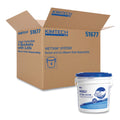 WypAll WetTask Customizable Wet Wiping System Bucket, White/Blue, 4/Carton