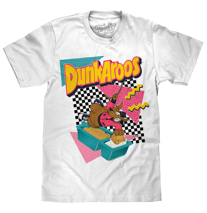 Dunkaroos Kangaroo T-Shirt - White by Tee Luv