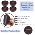Fursafe&Q Rubber Caster Cups Non Slip Furniture Pads 3" Round 4 Pack Brown by Deal US